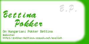 bettina pokker business card